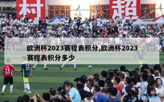 欧洲杯2023赛程表积分,欧洲杯2023赛程表积分多少