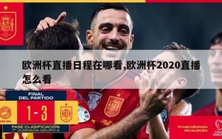 欧洲杯直播日程在哪看,欧洲杯2020直播怎么看