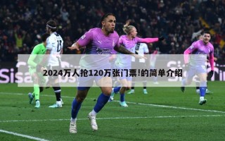 2024万人抢120万张门票!的简单介绍