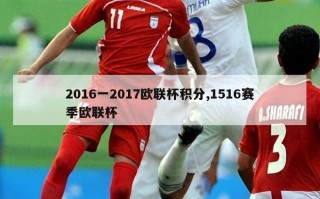 2016一2017欧联杯积分,1516赛季欧联杯