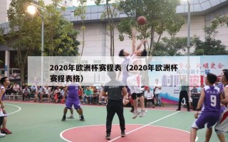 2020年欧洲杯赛程表（2020年欧洲杯赛程表格）