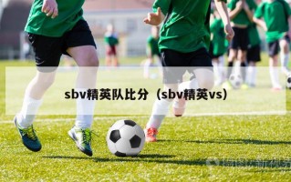 sbv精英队比分（sbv精英vs）