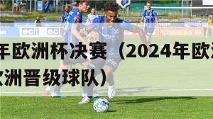 2024年欧洲杯决赛（2024年欧洲杯决赛圈欧洲晋级球队）-第1张图片-