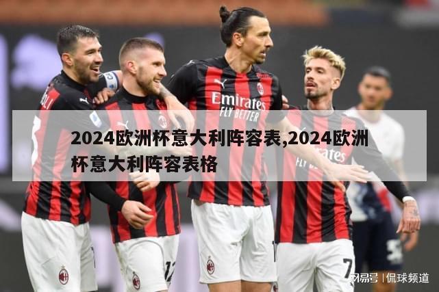 2024欧洲杯意大利阵容表,2024欧洲杯意大利阵容表格-第1张图片-